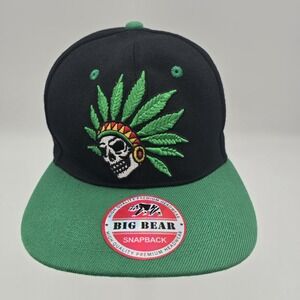 Big Bear "Chiefin" Indian Logo Snapback Cap (New With Flaw)